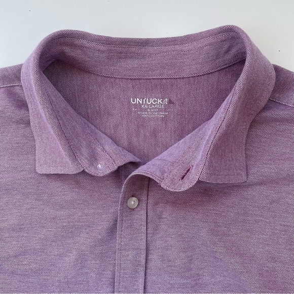 Untuckit Men's Dusty Red 100% Cotton Slim Fit Long Sleeve Button Down Size XXL - Picture 3 of 6